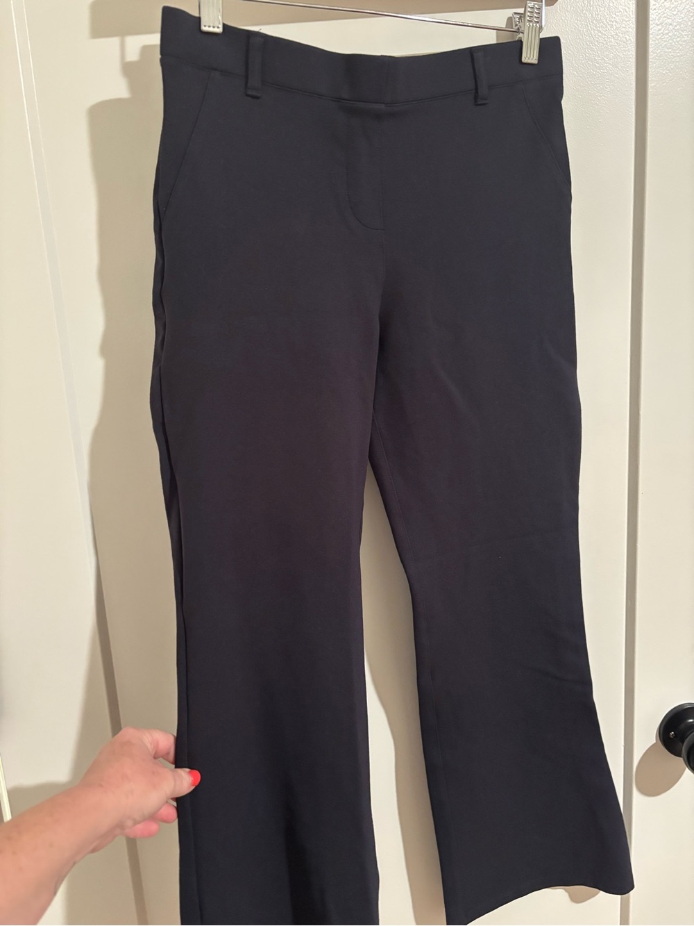 Quince Navy Women's Straight-Leg pull on Pants